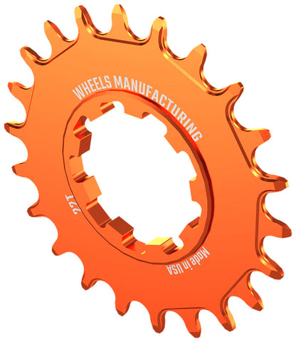 Wheels Manufacturing SOLO-SPEED Cog - 22t, Fits SOLO-SPLINE and SOLO-XD kits, Orange