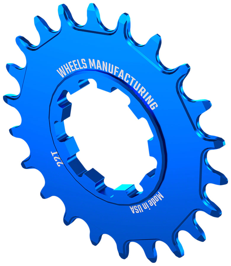 Wheels Manufacturing SOLO-SPEED Cog - 22t, Fits SOLO-SPLINE and SOLO-XD kits, Blue