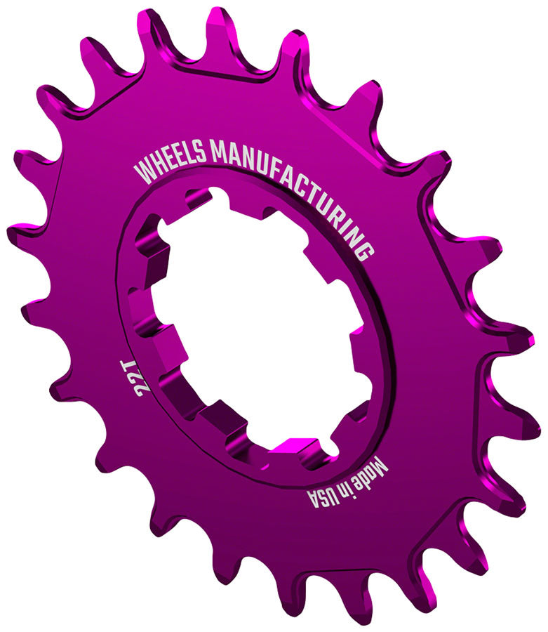 Wheels Manufacturing SOLO-SPEED Cog - 22t, Fits SOLO-SPLINE and SOLO-XD kits, Purple