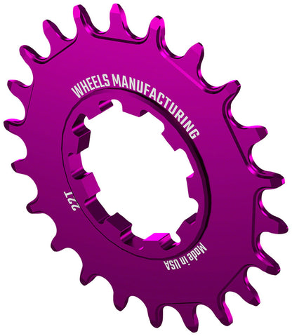 Wheels Manufacturing SOLO-SPEED Cog - 22t, Fits SOLO-SPLINE and SOLO-XD kits, Purple