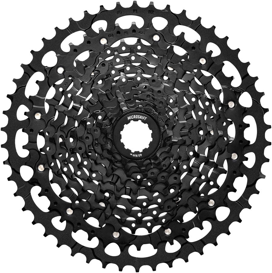 microSHIFT Advent MX H-Series Cassette - 11-Speed, 11-50t, ED Black, For HG Driver