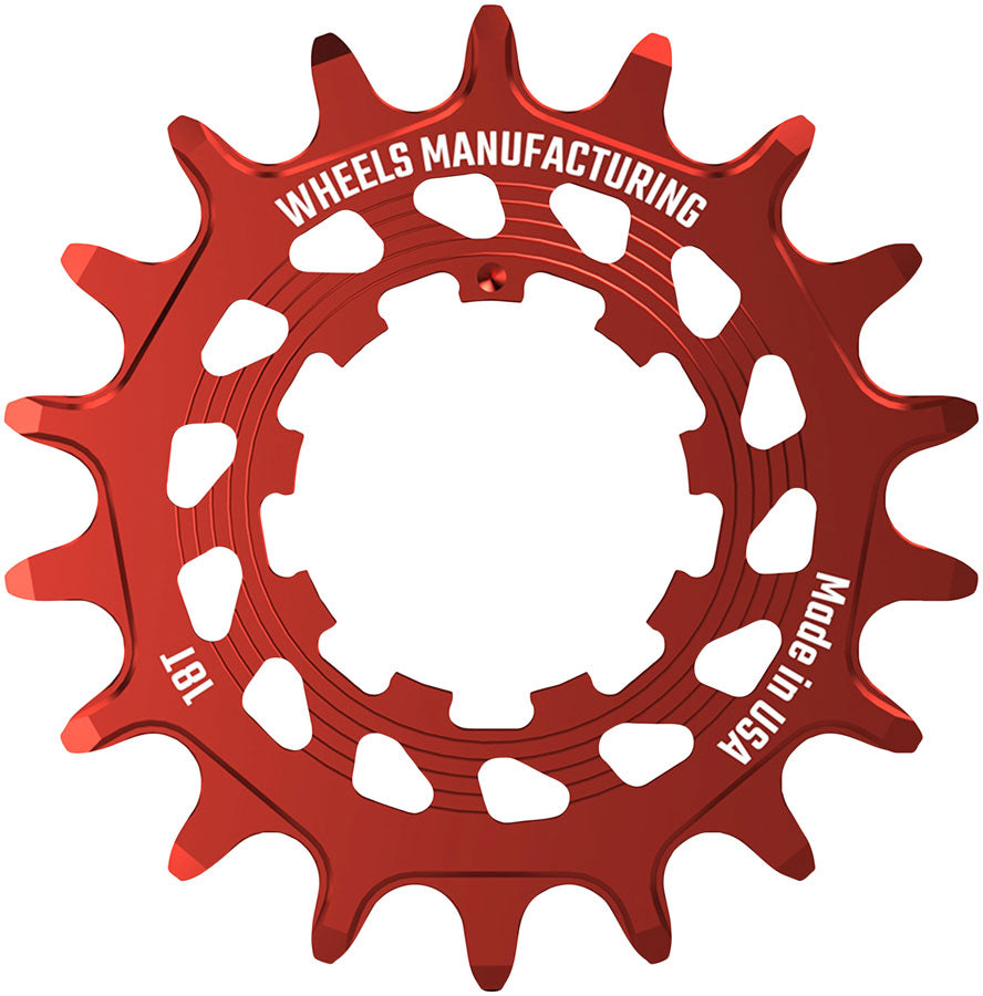 Wheels Manufacturing SOLO HG Cog - 18t, Fits SOLO-HG Kits, Red
