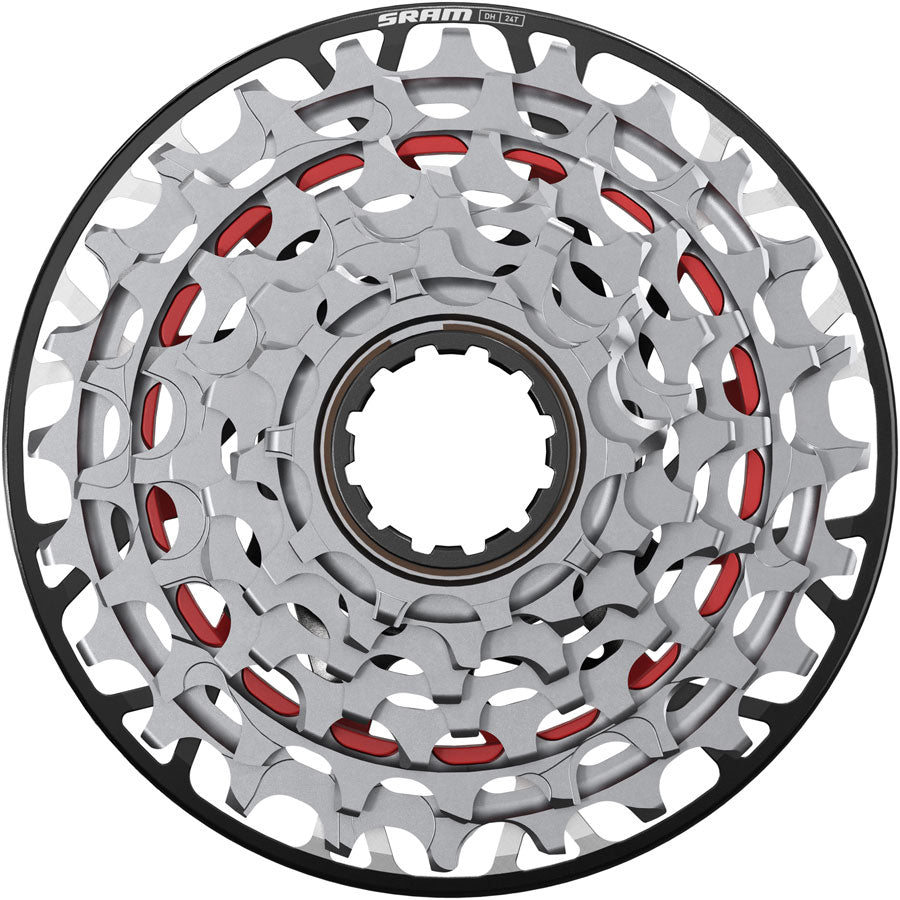 SRAM XX Downhill XS-797 T-Type Cassette - 7-Speed, 10-24t, For XD Driver, Silver