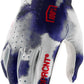 100% Itrack Gloves - Blue/White, Small