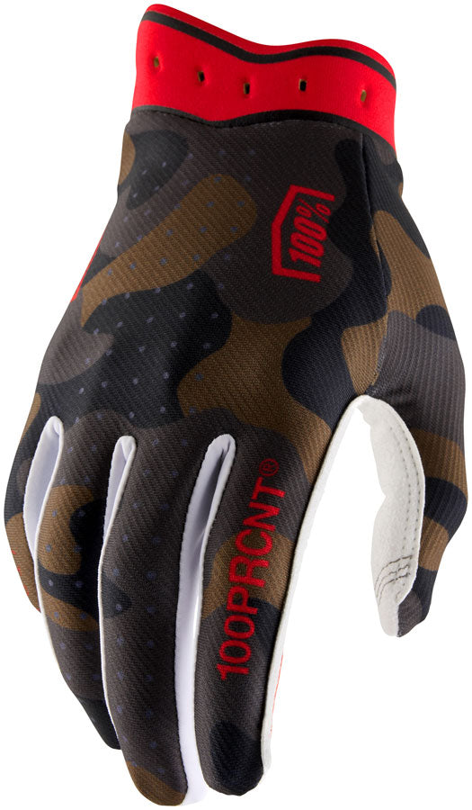 100% Itrack Gloves - Camo, Medium