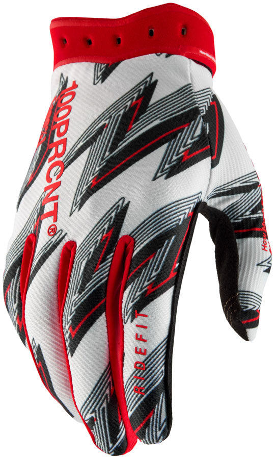 100% Ridefit Gloves - Red, Large