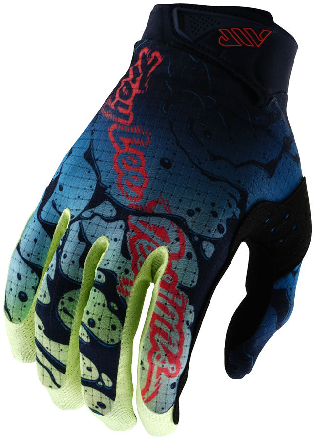 Troy Lee Designs Air Glove – Drip Glo Yellow / Dark Navy, 2X-Large