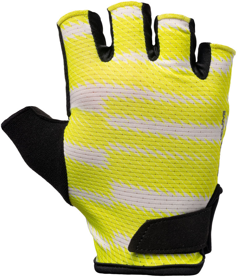 Pearl Izumi Cush Print Glove - Medium, Scream Yellow Viz
