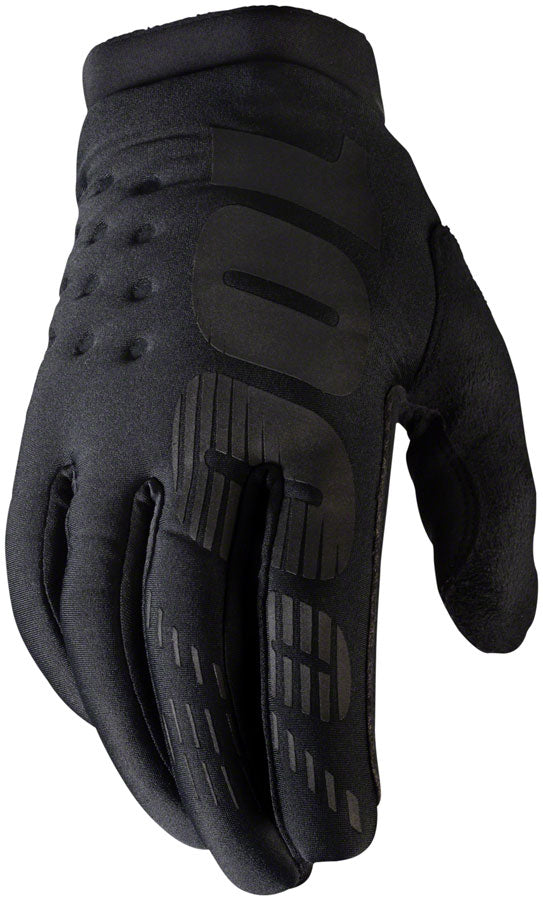 100% Brisker Gloves - Black, Men's, 2X-Large