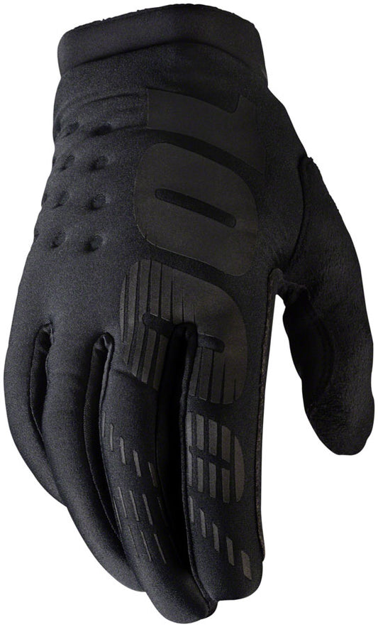 100% Brisker Gloves - Black, Men's, 2X-Large