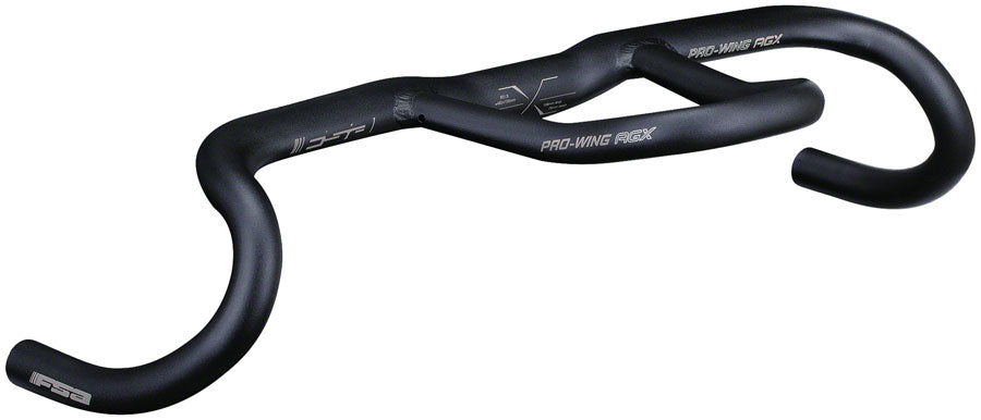 Full Speed Ahead Pro-Wing AGX Drop Handlebar - Aluminum, 31.8mm, 44cm, Black
