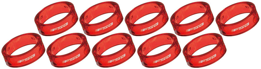 FSA Poly Headset Spacer, 1-1/8" x 10mm, 10pcs
