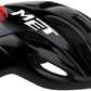 MET Rivale Helmet - Black/Red Glossy, Large
