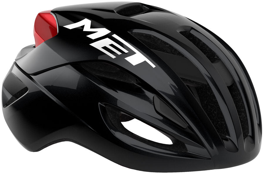 MET Rivale Helmet - Black/Red Glossy, Large