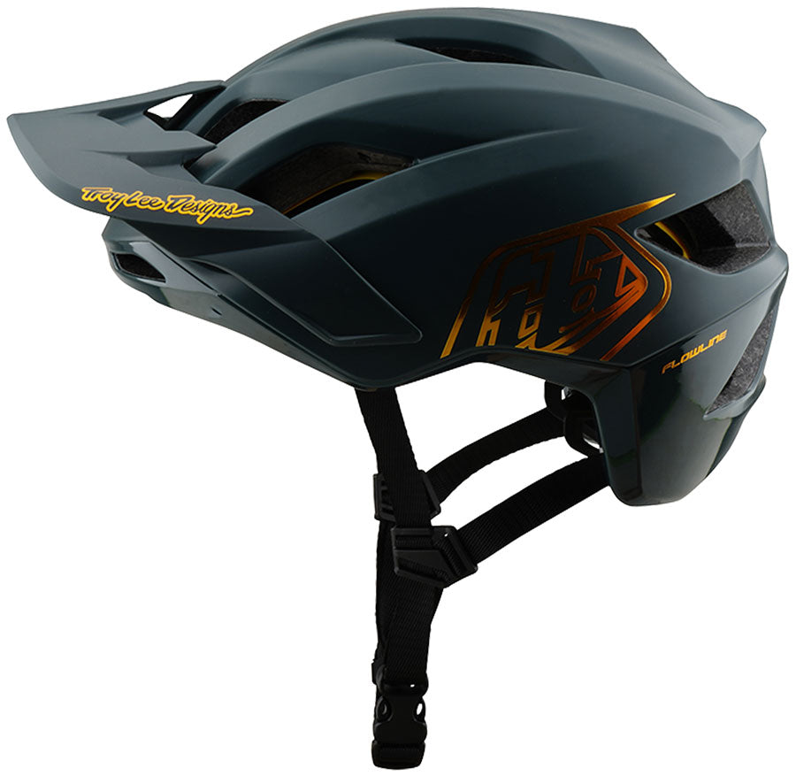 Troy Lee Designs Flowline Helmet – Point Gray/Gold, Medium/Large