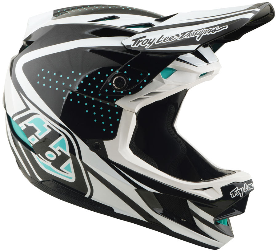 Troy Lee Designs D4 Polyacrylite Helmet – The Line Charcoal / White, X-Large