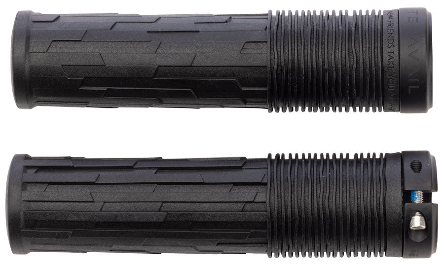 Teravail Lytho Grips - Lock-On, Obsidian Black, 35mm