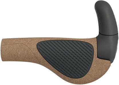 Ergon GP2 Evo BioKork Grips - Lock-On, Small, Black/Tan
