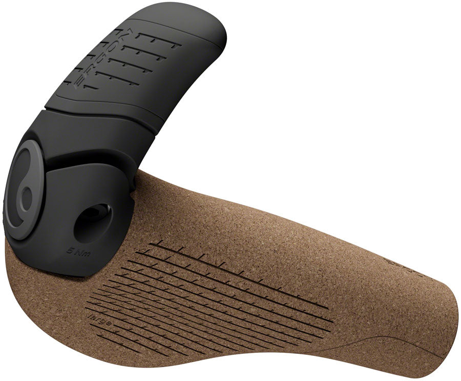 Ergon GP2 Evo BioKork Grips - Lock-On, Large, Black/Tan