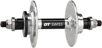 BULK PACKAGE - NO BOX DT Swiss 370 Track Rear Hub - 10 x 1 Threaded x 120mm, Rim Brake, Threaded, Polished, 24H