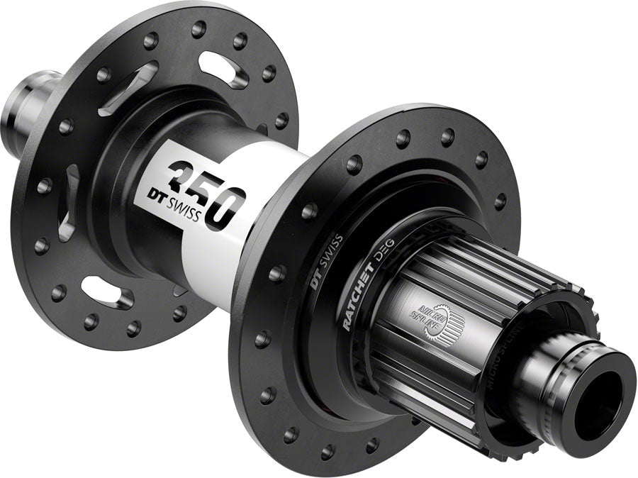 DT Swiss 350 DEG Rear Hub - 12 x 148mm, Center-Lock, Micro Spline, Black, 28H, 72pt