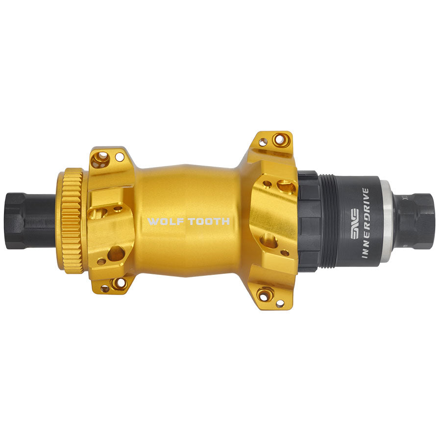 Wolf Tooth Road/Gravel Rear Hub - 12 x 142mm, Center-Lock, XDR, Innerdrive Ratchet 40, Gold, Straight Pull, 24H