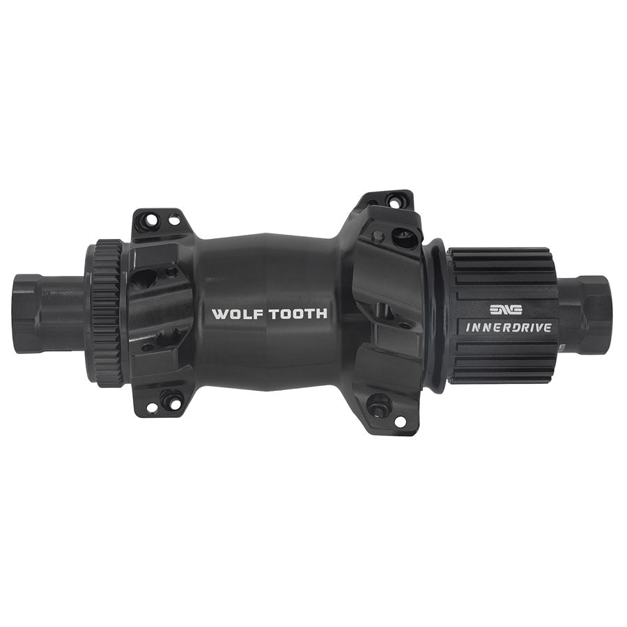 Wolf Tooth Road/Gravel Rear Hub - 12 x 142mm, Center-Lock, Microspline, Innerdrive Ratchet 40, Black, Straight Pull, 24H
