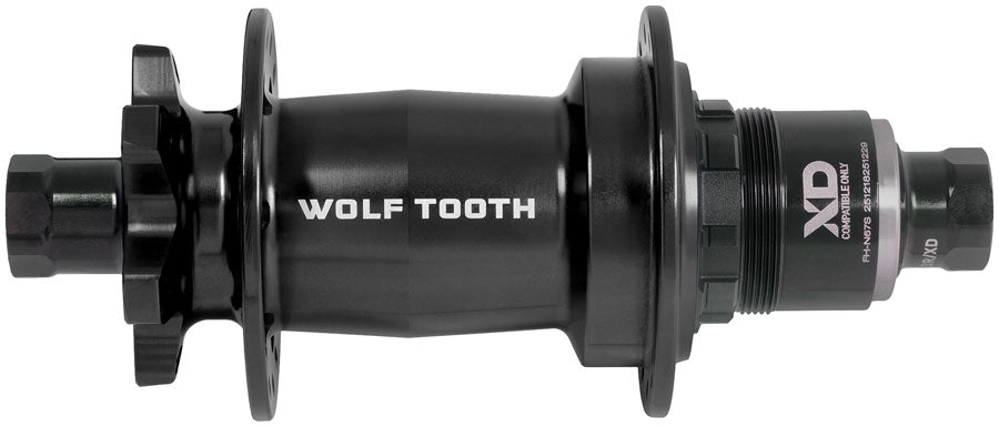 Wolf Tooth Mountain Rear Hub - 12 x 148mm, 6-Bolt, XD, Innerdrive Ratchet 60, Black, J-Bend, 32H