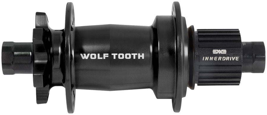 Wolf Tooth Mountain Rear Hub - 12 x 148mm, 6-Bolt, Microspline, Innerdrive Ratchet 60, Black, J-Bend, 28H