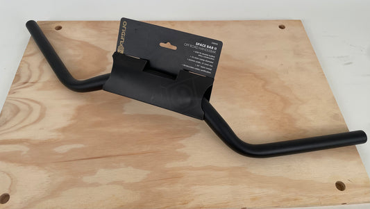 Origin8 Handlebar MTB Black Alloy Space Bar Off-Road 2, 655 wide, 30d sweep, 20d rise 25.4mm
