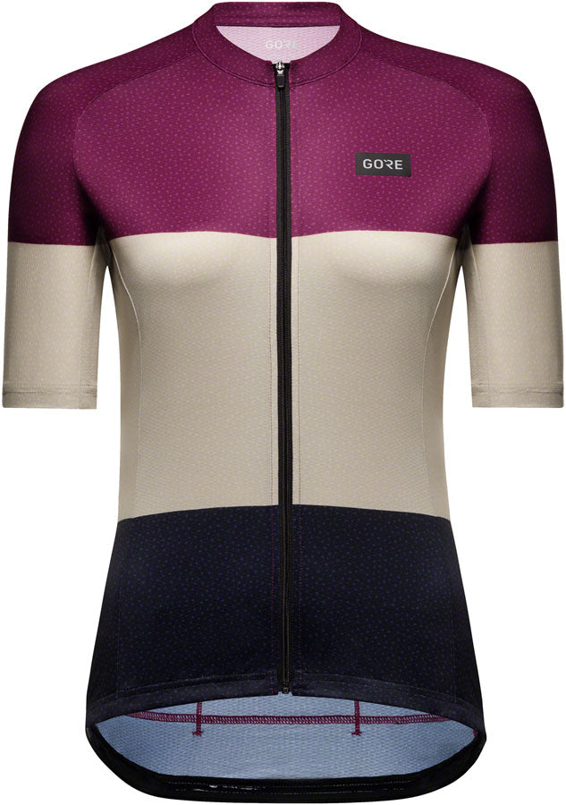 Gorewear Spirit Stripes Jersey - Purple/Beige, Women's, Large 12/14