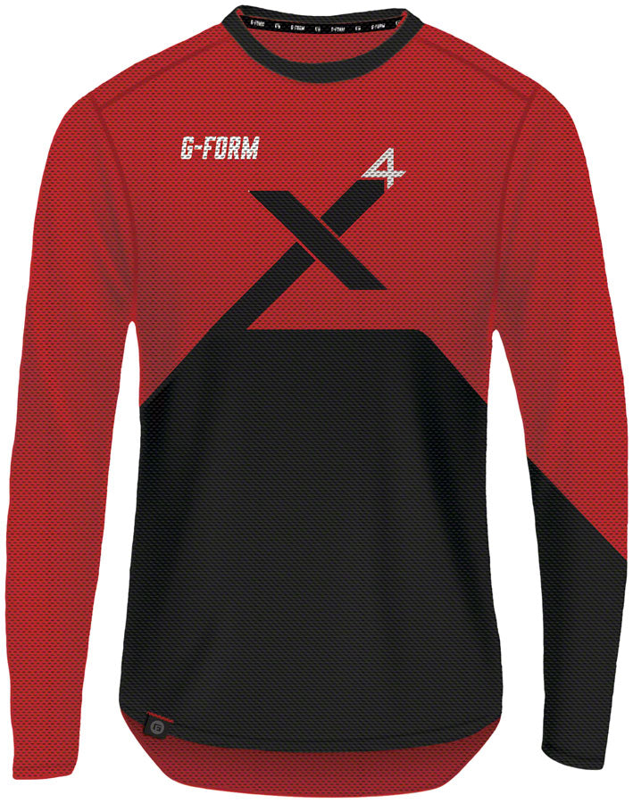 G-Form Pro-X4 Long Sleeve Bike Jersey - Red/Black, Medium