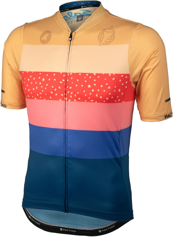Salsa Team Polytone Men's Jersey - Goldenrod, Dark Blue, w/ Stripes, Small