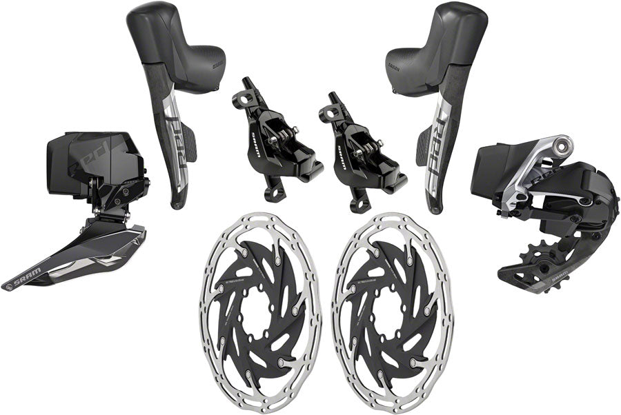 SRAM RED eTap AXS Electronic Road Groupset - 2x, 12-Speed, HRD Brake/Shift Levers, Post Mount Disc, Front/Rear Derailleurs, 6-Bolt, D1