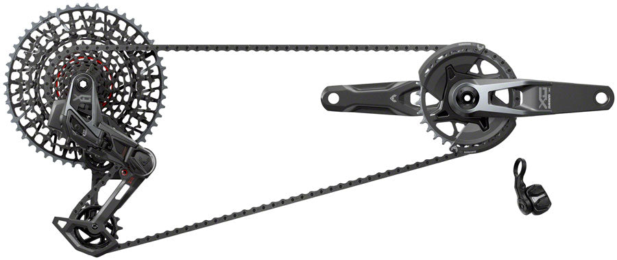 SRAM X0 T-Type Eagle Transmission Groupset - 170mm Crank, 32t Chainring, AXS POD Controller, 10-52t Cassette, Rear Derailleur, Chain, V2