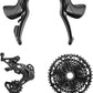microSHIFT Sword Black 1x9-Speed Groupset - Includes Brake/Shifters, Rear Derailleur Medium Cage, 11-42t Cassette