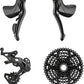 microSHIFT Sword Black 1x9-Speed Groupset - Includes Brake/Shifters, Rear Derailleur Medium Cage, 11-46t Cassette