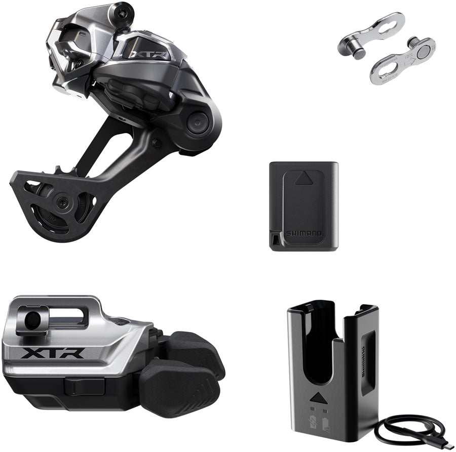 Shimano XTR M9250 Di2 Wireless Upgrade Kit - Includes M9250-SGS Rear Derailleur, M9250-IR I-Spec EV Shifter, Battery, Charger, Quick Link