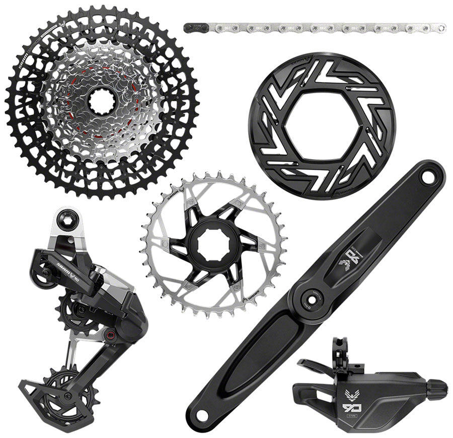 SRAM Eagle 90 Ebike Groupset - 165mm, Brose, 36T, Clip-on Guard, Chain, XS-1275 10-52t, Single Click Shifter, Rear Derailleur