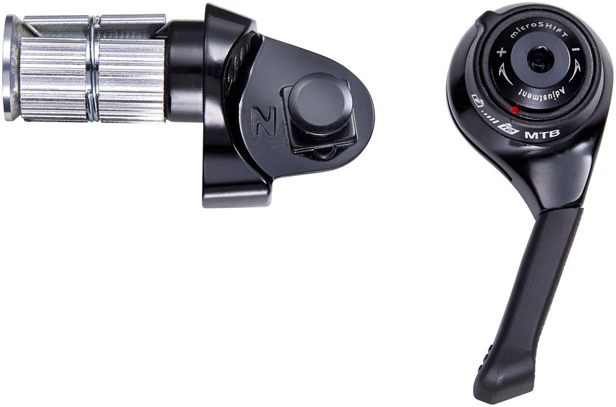 microSHIFT Right Bar End Shifter, 12-Speed Mountain, Shimano Compatible