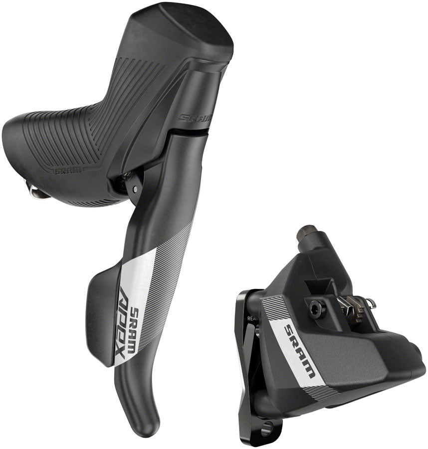 SRAM Apex Shift/Brake Lever and Hydraulic Disc Brake Caliper - Right/Rear, 12-Speed, DoubleTap, Flat Mount, 20mm Offset, Black, D1