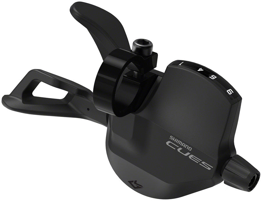 Shimano CUES SL-U4010-9R Shifter - Right, 9-Speed, Rapidfire Plus, Optical Gear Display, Black