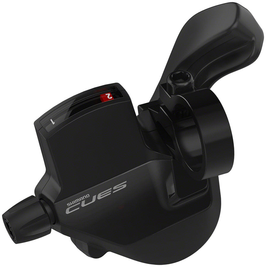 Shimano CUES SL-U6000-L Shifter - Left, 2-Speed, Rapidfire Plus Mono, Optical Gear Display, Black