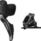 Shimano GRX ST-RX825 Di2 Shift/Brake Lever with BR-RX820 Hydraulic Disc Brake Caliper - Left/Front, 2x, Flat Mount Caliper, Black