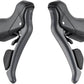 microSHIFT Sword Drop Bar Shifter/Brake Lever Set - 2x, 10-Speed, Sword Compatible, Gray, Version B