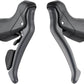 microSHIFT Sword Drop Bar Shifter/Brake Lever Set - 1x, 10-Speed, Sword Compatible, Gray, Version B