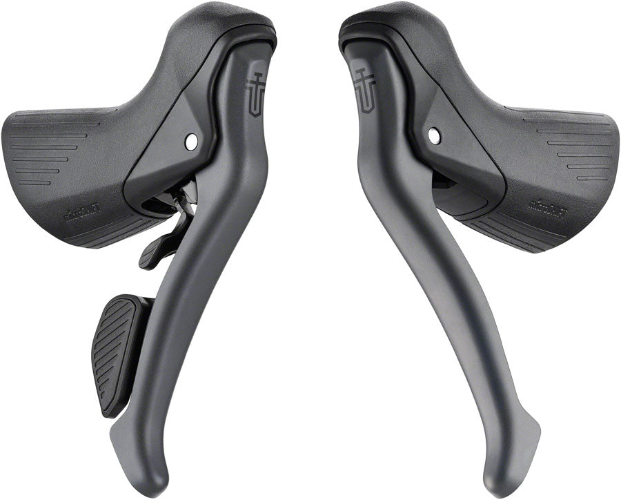 microSHIFT Sword Drop Bar Shifter/Brake Lever Set - 1x, 10-Speed, Sword Compatible, Gray, Version B