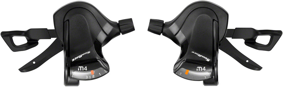 SunRace M403 Flat Bar Trigger Shifter Set - 3 x 7-Speed, Dual Lever