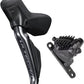 Shimano Ultegra ST-R8170F Di2 Shift/Brake Lever with BR-R8170 Hydraulic Disc Brake Caliper - Left/Front, 2x, Flat Mount, Black