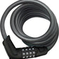 ABUS Tresor 6512 Combination Coiled Cable Lock: 180cm x 12mm With Mount, Black